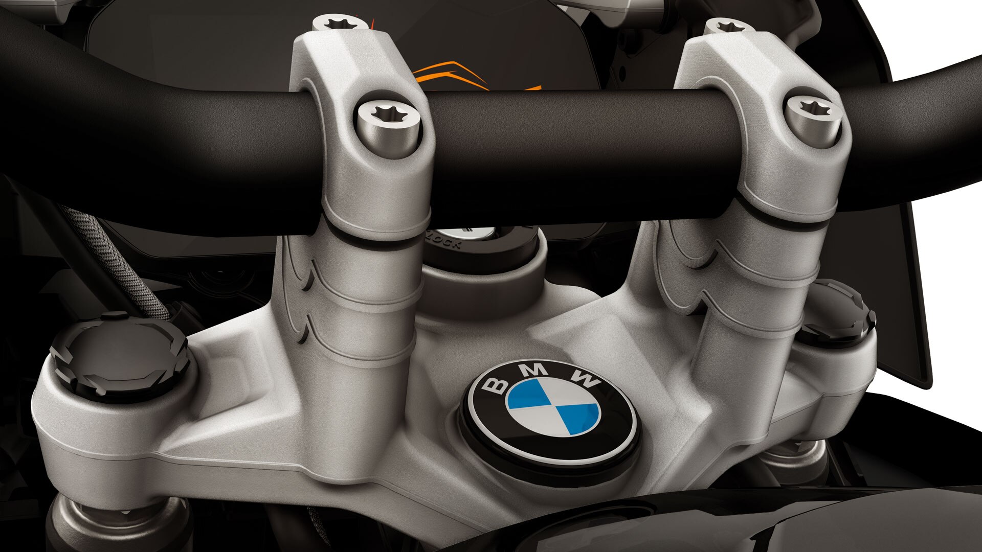 We see the R 1250 GS with handlebar risers.