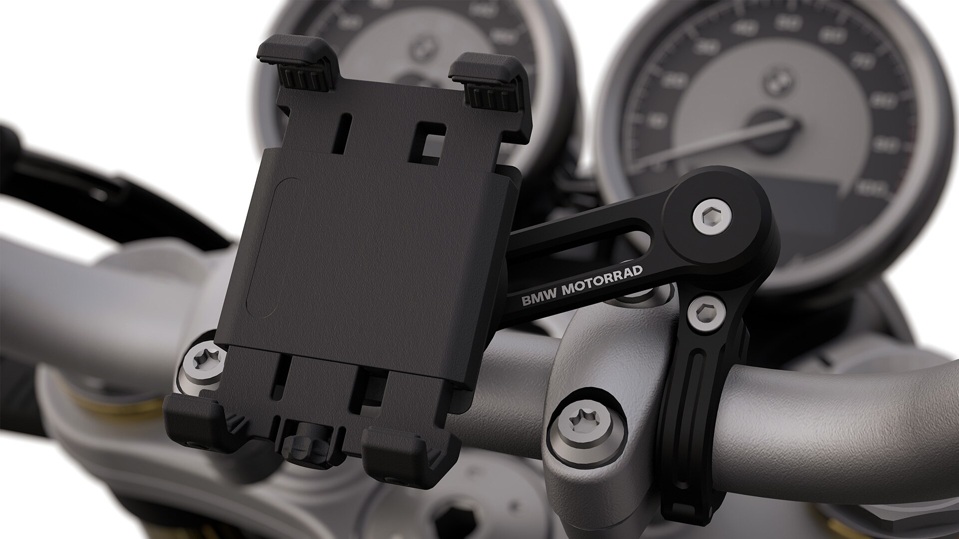 ConnectedRide Control and smartphone holder on the R 12 nineT from BMW Motorrad
