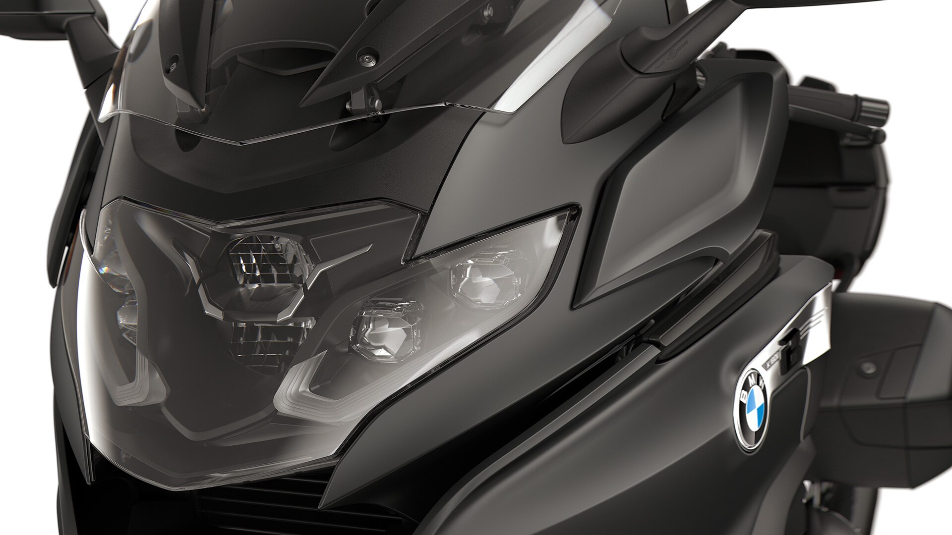 Focus on the LED headlights.